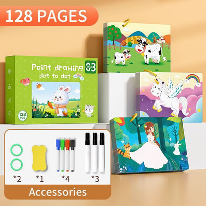 early education cards, dot to dot cards, pen control toys, toddler learning activities, 2-4 year old educational toys, write and wipe cards, fine motor skills, preschool learning resources, Australian kids toys - Multi - Size 64pages