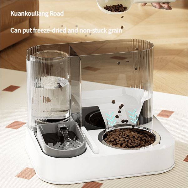Gray Green Automatic Cat Feeder Cat Water Dispenser Cat Feeding Set Cat Supplies Cat Care