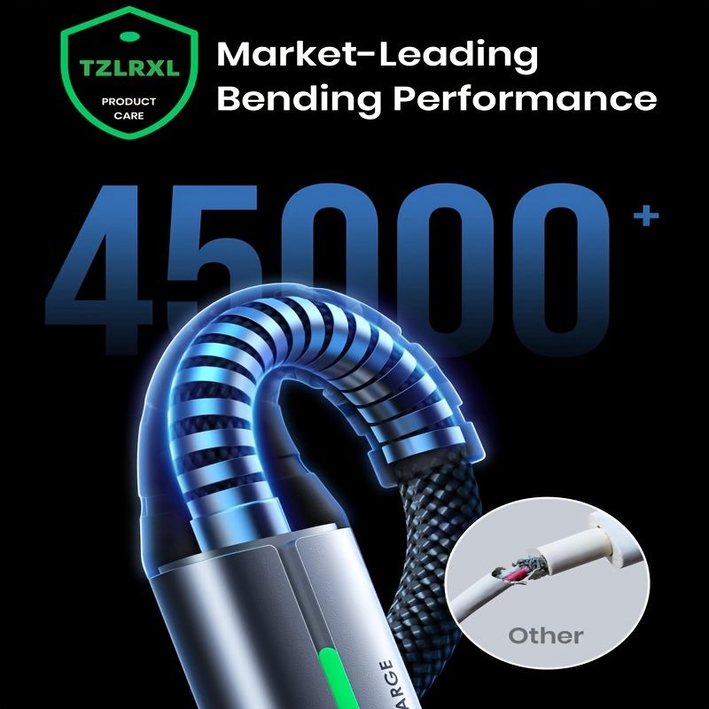 Black 240W Type-C Cable Super Fast Charging Cable 2m Data Cable Durable Charging