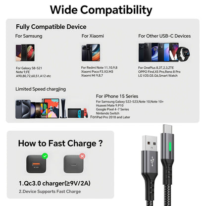 Pink Black 240W Type-C Cable Super Fast Charging 2M Data Cable Pink Charging Cable Durable