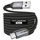 Black 240W Type-C Cable Super Fast Charging Cable 2m Data Cable Durable Charging