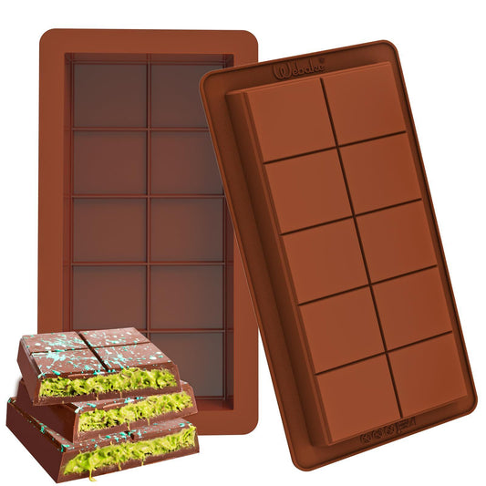 3 pieces silicone Dubai chocolate 8-slot mold food-grade silicone diy heat-resistant easy-to-remove baking cake mold for filling chocolate bars, Knafeh pistachio chocolate
