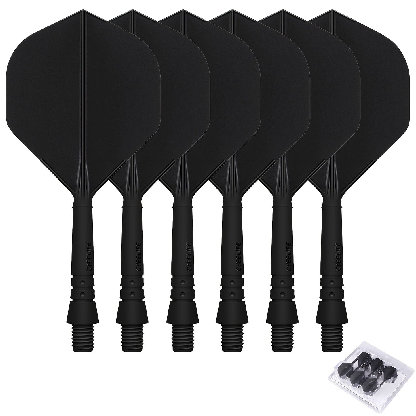 WEDARTER flying dart tail fin cross-border hot sale 2BA threaded integrated modified PP tough plastic anti-drop durable