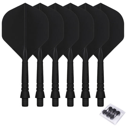 WEDARTER flying dart tail fin cross-border hot sale 2BA threaded integrated modified PP tough plastic anti-drop durable
