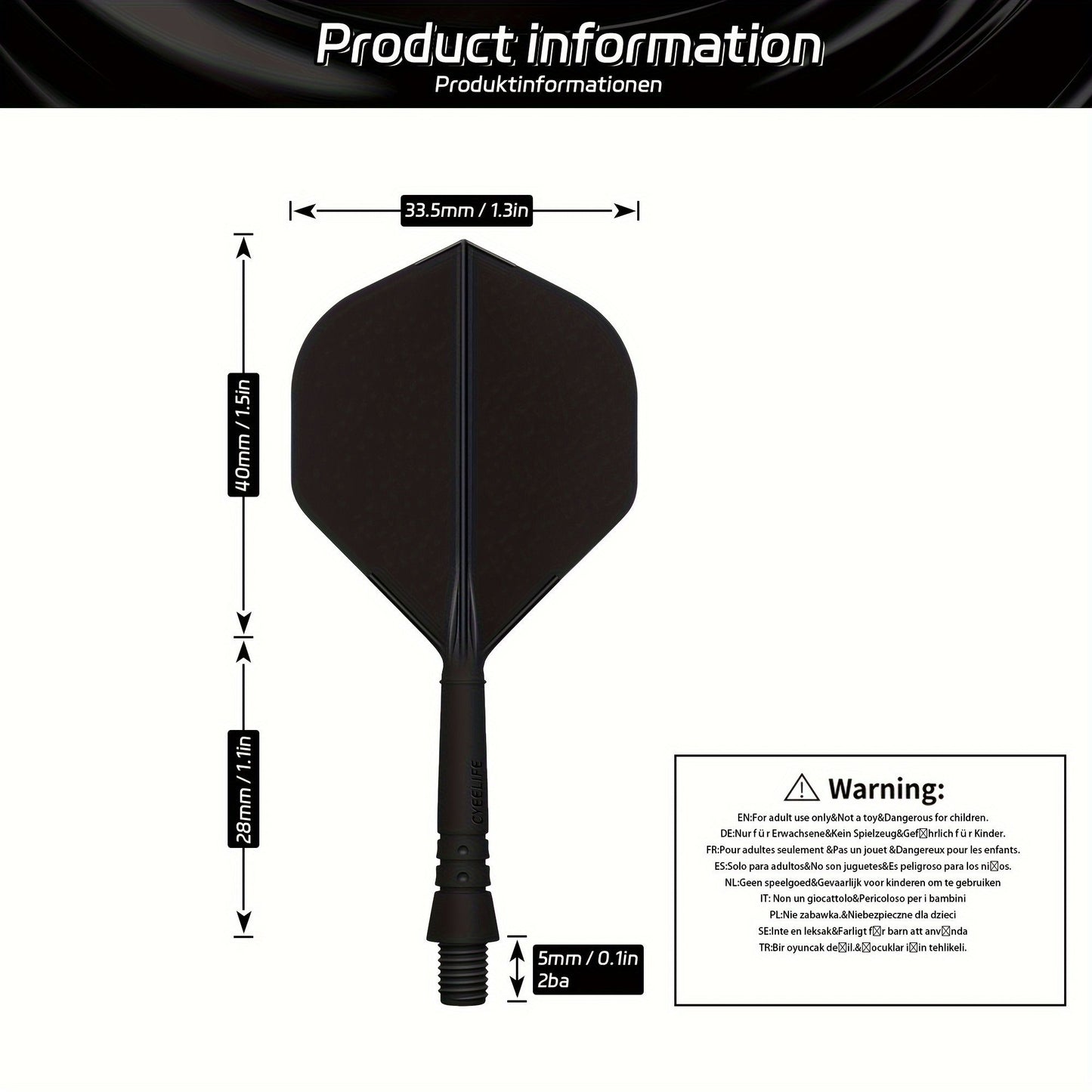 WEDARTER flying dart tail fin cross-border hot sale 2BA threaded integrated modified PP tough plastic anti-drop durable