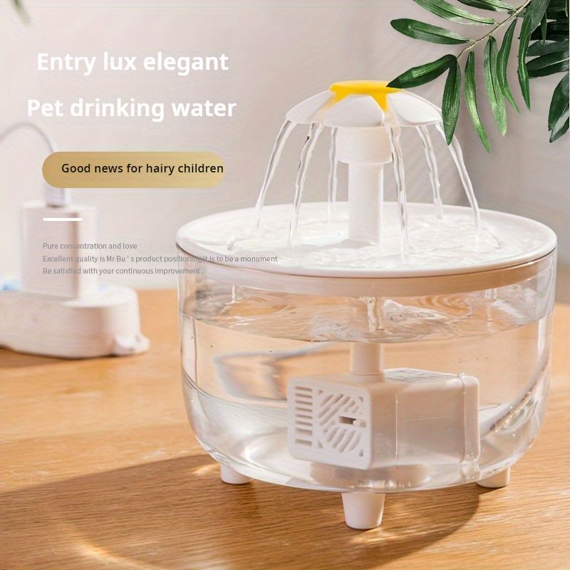 Large capacity cat water fountain, USB low voltage powered automatic pet water feeder, suitable for a variety of pets, safer