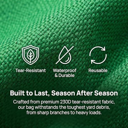 140*80cm Leaf Collector,Extra Large Portable Pop Up Leaf Bags, Foldable Leaf Pick Up Tools, Reusable Yard Garden Bags for Leaves Lawn Trash - Green