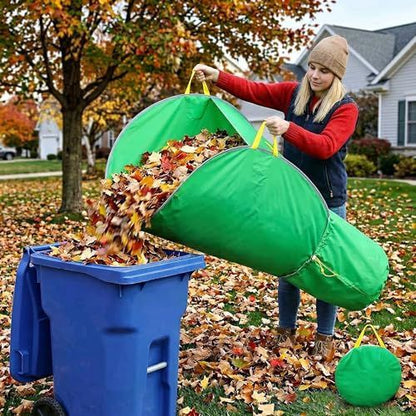 140*80cm Leaf Collector,Extra Large Portable Pop Up Leaf Bags, Foldable Leaf Pick Up Tools, Reusable Yard Garden Bags for Leaves Lawn Trash - Green
