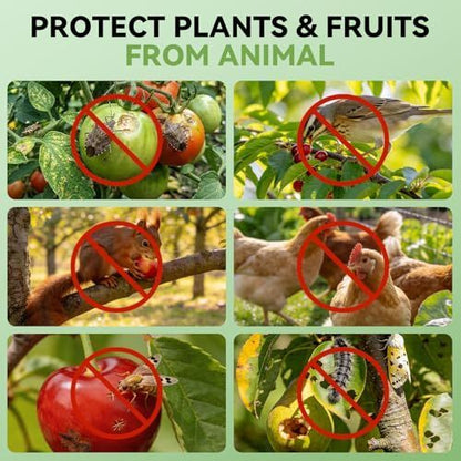 8.2x6Ft Garden Bird Netting for Plant and Fruit Tree Protection,4 Pack Garden Netting with Zipper & Drawstring,Mosquito Net Pest Barrier for Blueberry Bushes Tomato Fruit Tree and Plants - White - Size 8.2x6Ft