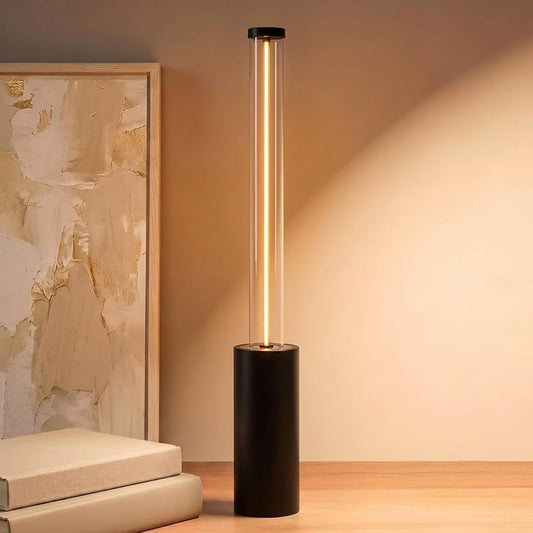 Cordless Table Lamp Rechargeable, Black Aluminum Touch LED Lamp, Dimmable 2200K Warm White, USB-C Charging, 3 Modes, for Bedroom & Dining - Black - Size 30*4cm
