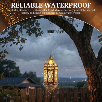 Solar Light Replacement Tops - Waterproof Solar Lantern Lid Parts with Rechargeable Battery AA 600mAh for Outdoor Hanging Lanterns, Garden, Yard, Patio, Lamp DIY Decorations - Warm Light - Size 2-Pack