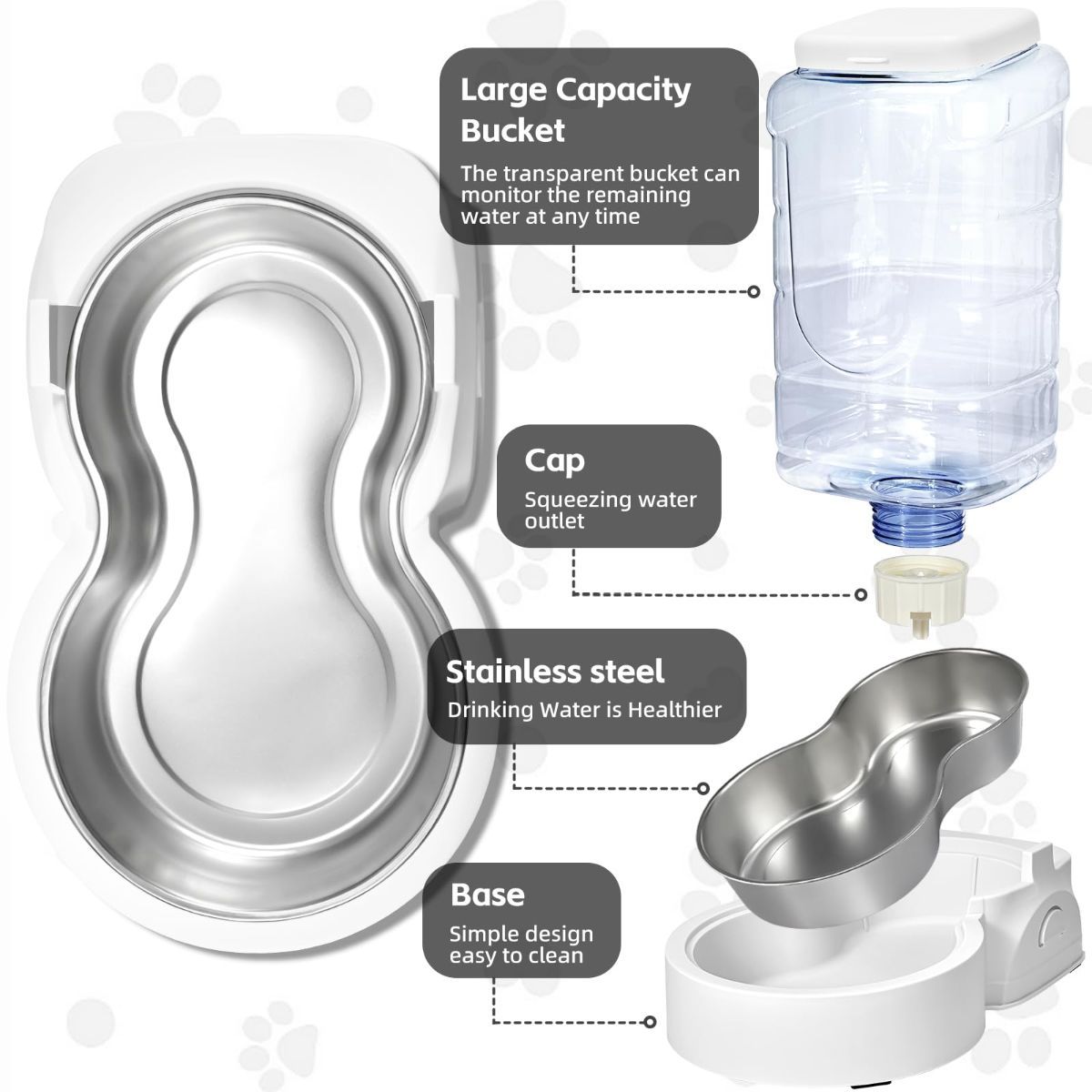 Cat Feeder Automatic Cat Feeder Cat Water Dispenser Cat Feeding Set Pet Care