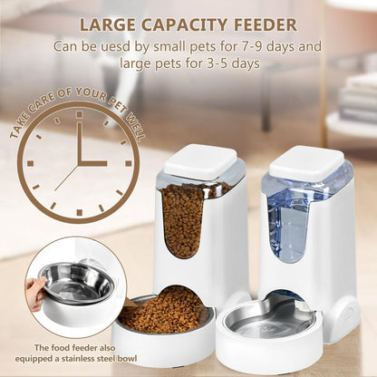 Cat Feeder Automatic Cat Feeder Cat Water Dispenser Cat Feeding Set Pet Care