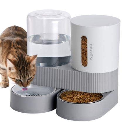 Cat Automatic Feeder Cat Water Dispenser Pet Feeding Set Cat Food Dispenser