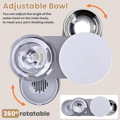Cat Automatic Feeder Cat Water Dispenser Pet Feeding Set Cat Food Dispenser