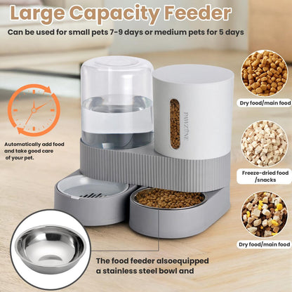 Cat Automatic Water Dispenser Cat Automatic Food Dispenser Cat Feeding Set Cat