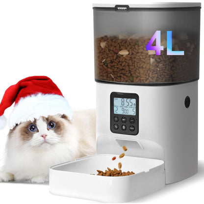 Automatic Cat Feeder 4L Cat Feeder Programmable Cat Feeder Cat Food Dispenser