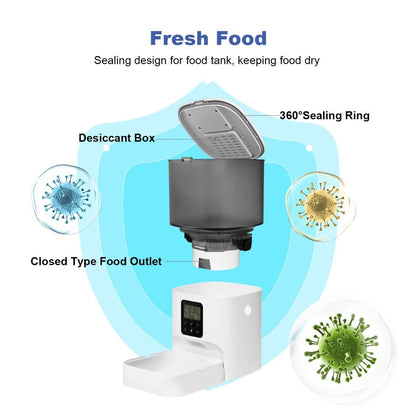 Automatic Cat Feeder 4L Cat Feeder Programmable Cat Feeder Cat Food Dispenser