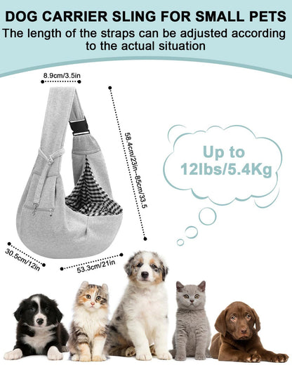Grey Dog Carrier Bag Small Dog Carrier Sling Pet Travel Bag Australia