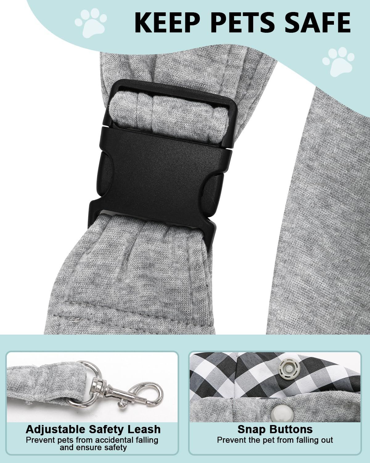 Grey Dog Carrier Bag Small Dog Carrier Sling Pet Travel Bag Australia