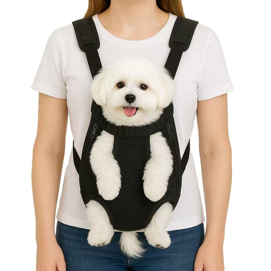 Dog Carrier Backpack Small Dog Carrier Pet Carrier Hands-Free Dog Carrier - Black / M