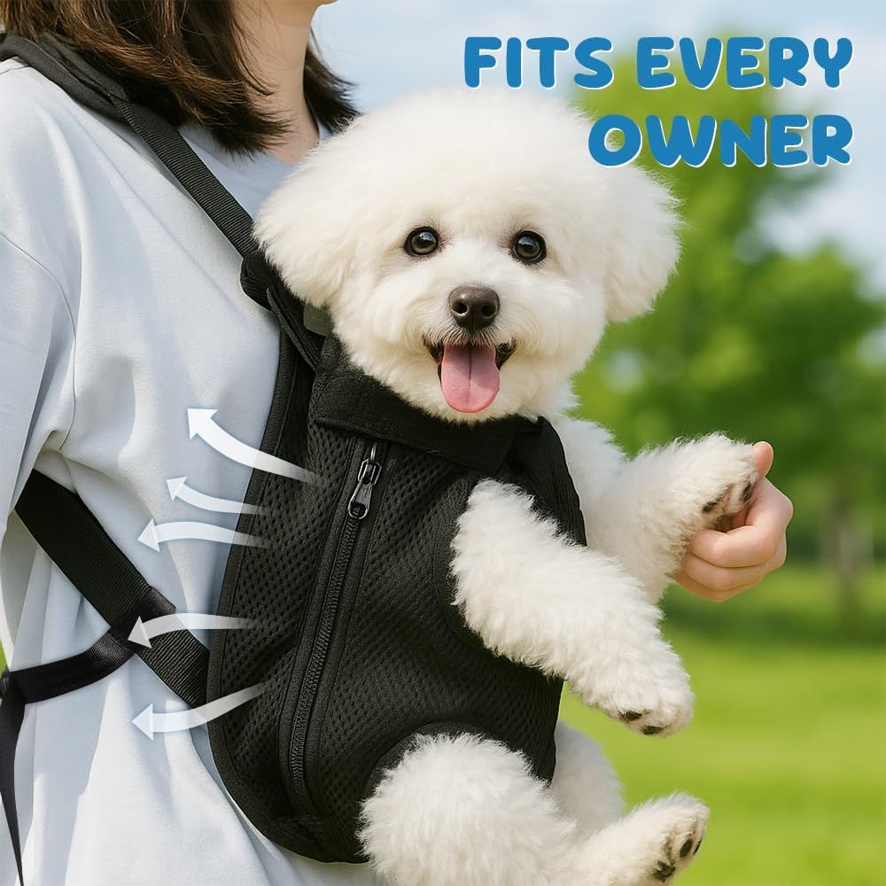 Dog Carrier Backpack Small Dog Carrier Pet Carrier Hands-Free Dog Carrier - Black / M