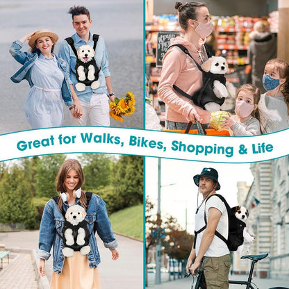 Dog Carrier Backpack Small Dog Carrier Pet Carrier Hands-Free Dog Carrier - Black / S