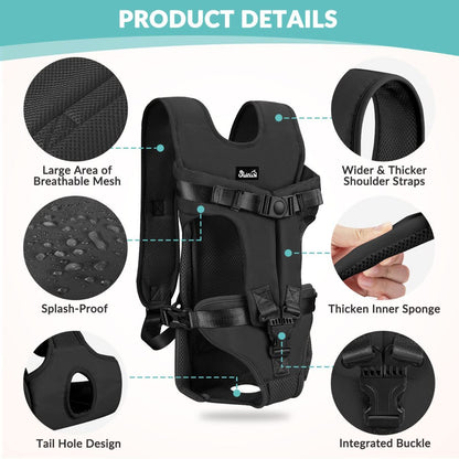 Dog Harness Storage Bags For Dogs Pet Accessories Dog Outdoor Gear High-Quality - Black - Size L