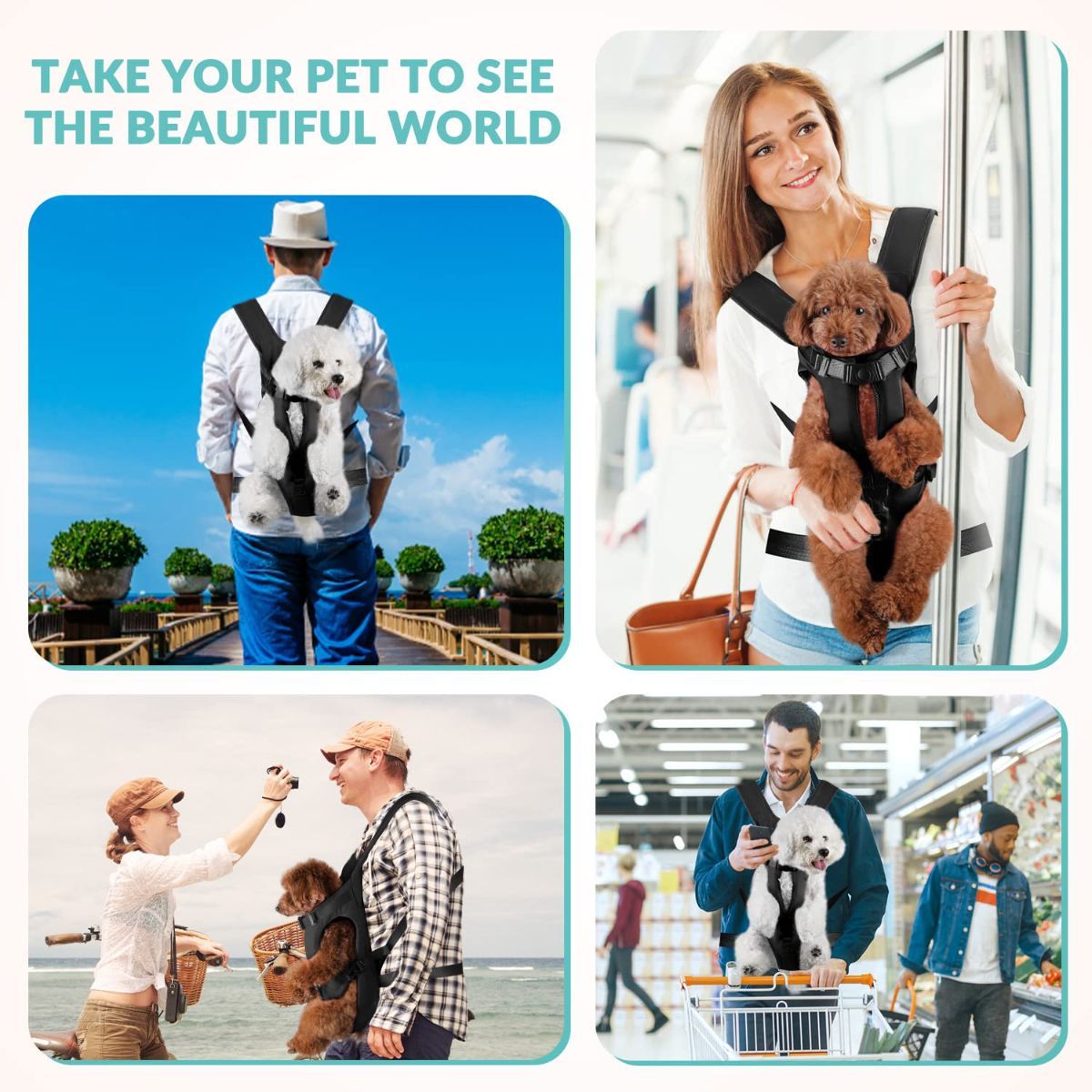 Dog Harness Storage Bags For Dogs Pet Accessories Dog Outdoor Gear High-Quality - Black - Size XL