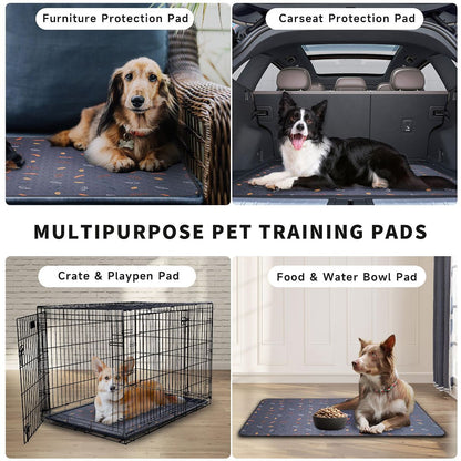 2-Pack Reusable Dog Urine Pads Dog Pee Pads Absorbent Dog Pads Dog Training Pads - Dark Gray / 24in*48in