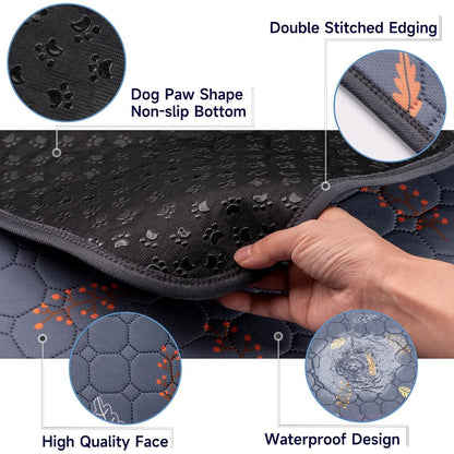 2-Pack Reusable Dog Urine Pads Dog Pee Pads Absorbent Dog Pads Dog Training Pads - Dark Gray / 24in*48in
