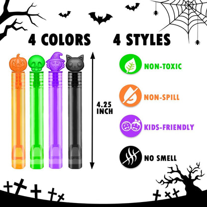 Halloween Treats Non Candy for Toddlers 20 PCS, Mini Bubble Wands Prizes Toys Gifts Bags for Kids, Small Halloween Birthday Classroom Party Basket Goody Bag Stuffer Trinkets Stuff for Boys Girls