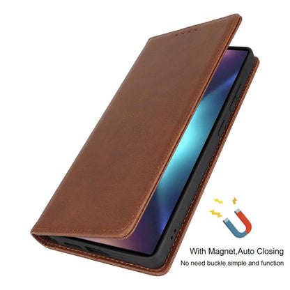 Fit for Samsung Galaxy Wallet Case with Card Holder for Women Men| Premium PU Leather, Flip Folio Purse Case, with Card Slot, Stand Holder,Magnetic Closure, TPU Shockproof Protective Case - Brown - Size Samsung A08 4G