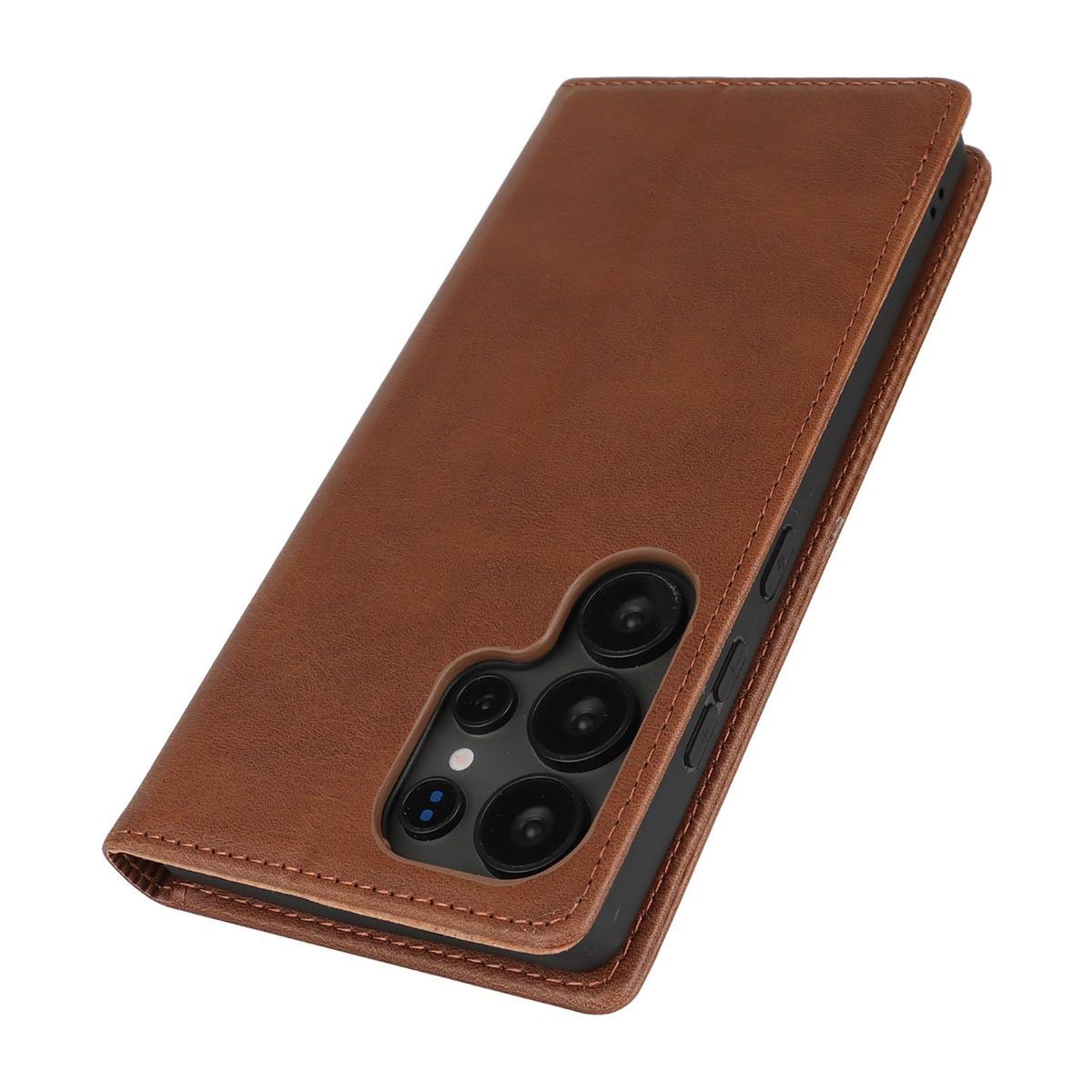 Fit for Samsung Galaxy Wallet Case with Card Holder for Women Men| Premium PU Leather, Flip Folio Purse Case, with Card Slot, Stand Holder,Magnetic Closure, TPU Shockproof Protective Case - Brown - Size Samsung A08 4G