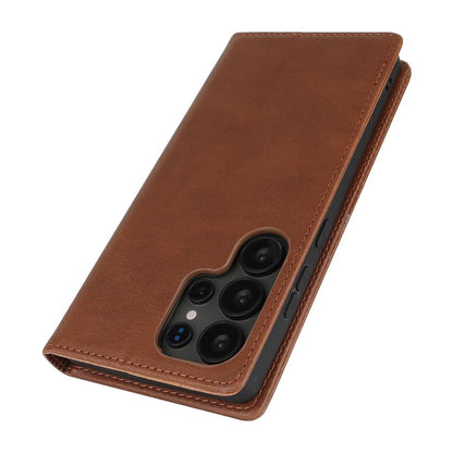 Fit for Samsung Galaxy Wallet Case with Card Holder for Women Men| Premium PU Leather, Flip Folio Purse Case, with Card Slot, Stand Holder,Magnetic Closure, TPU Shockproof Protective Case - Brown - Size Samsung A08 4G