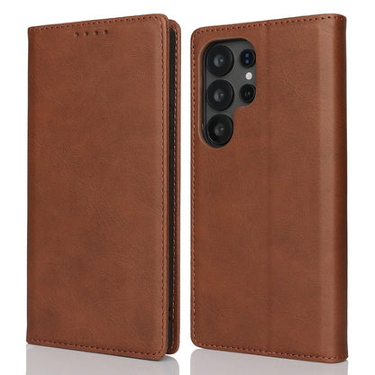 Fit for Samsung Galaxy Wallet Case with Card Holder for Women Men| Premium PU Leather, Flip Folio Purse Case, with Card Slot, Stand Holder,Magnetic Closure, TPU Shockproof Protective Case - Brown - Size Samsung A08 4G