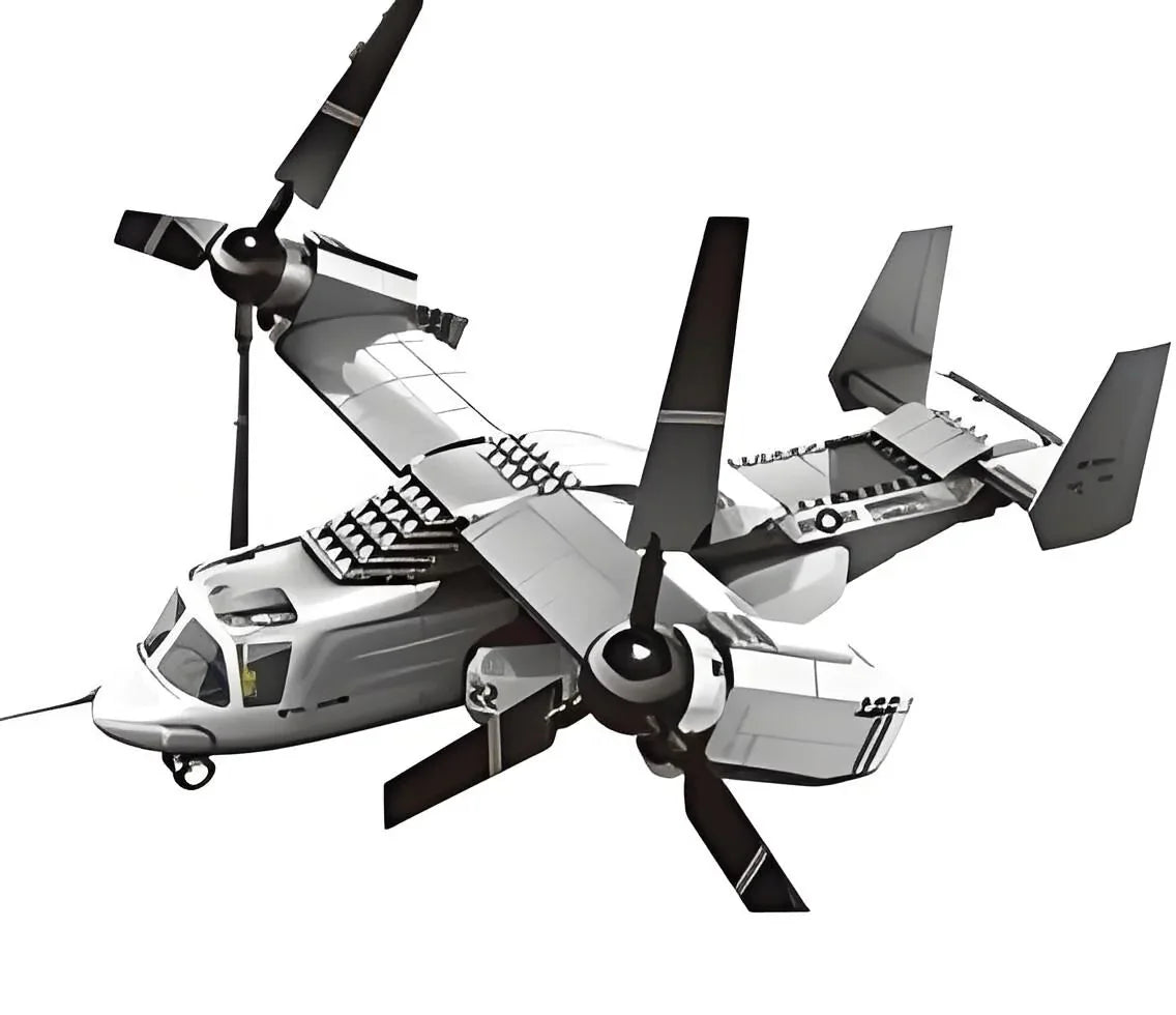 Christmas gift US Osprey Tiltrotor Aircraft Building Blocks Set, 460 Pieces Military Transport Model Kit for Kids Aged 6+ & Enthusiasts（Osprey tiltrotor aircraft） - Mekamart Australia