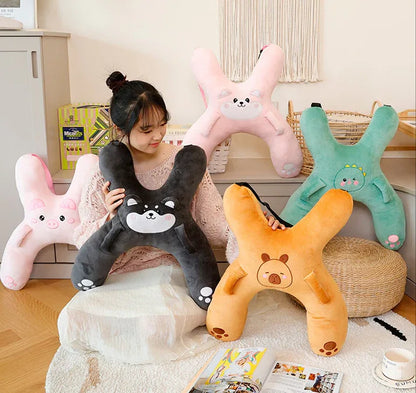 Christmas gift for kids-Kids Travel Pillow, Ergonomic Plush Support for Car Rides, Comfortable Sleep Companion for Children（green dinosaur） - Mekamart Australia