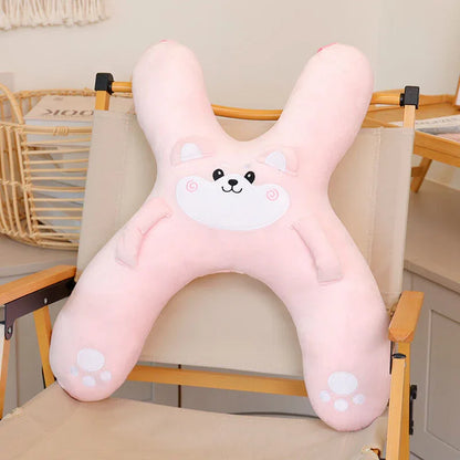 Christmas gift for kids-Kids Travel Pillow, Ergonomic Plush Support for Car Rides, Comfortable Sleep Companion for Children（pink pig） - Mekamart Australia
