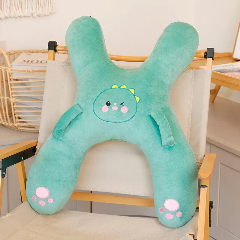 Christmas gift for kids-Kids Travel Pillow, Ergonomic Plush Support for Car Rides, Comfortable Sleep Companion for Children（pink pig） - Mekamart Australia