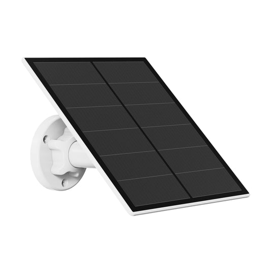 3-Pack 5W Solar Panel for Outdoor Security Camera – 5V USB Charger with 9.8ft Cable, IP65 Waterproof, Adjustable Mount, Compatible with Most Battery Cameras (White)