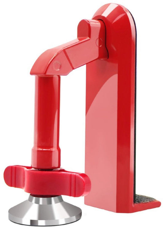 Heavy Duty Portable Door Lock for Travel, Adjustable Door Stopper for Home Security, No Drill Anti-Theft Door Jammer for Women, Kids, Solo Living (Red)