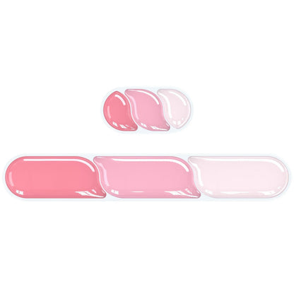 Ergonomic Gel Wrist Rest Set – Keyboard and Mouse Support Pad with Soft Cushioning for Office, Work, Gaming, and Study – Anti-Slip Base, Comfortable Design (Pink)