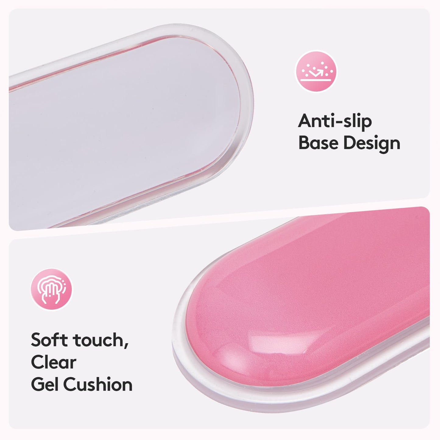 Ergonomic Gel Wrist Rest Set – Keyboard and Mouse Support Pad with Soft Cushioning for Office, Work, Gaming, and Study – Anti-Slip Base, Comfortable Design (Pink)