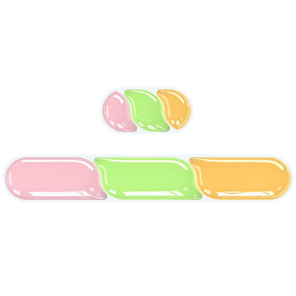 Ergonomic Gel Wrist Rest Set – Keyboard and Mouse Support Pad with Soft Cushioning for Office, Work, Gaming, and Study – Anti-Slip Base, Comfortable Design (Pink-Green-Orange)