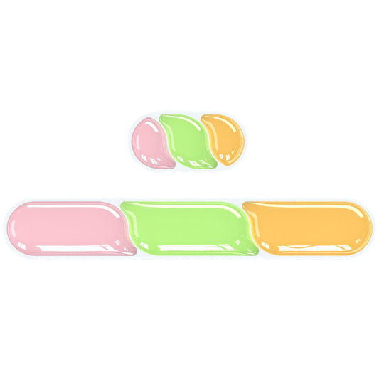 Ergonomic Gel Wrist Rest Set – Keyboard and Mouse Support Pad with Soft Cushioning for Office, Work, Gaming, and Study – Anti-Slip Base, Comfortable Design (Pink-Green-Orange)