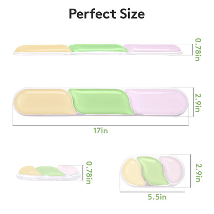 Ergonomic Gel Wrist Rest Set – Keyboard and Mouse Support Pad with Soft Cushioning for Office, Work, Gaming, and Study – Anti-Slip Base, Comfortable Design (Pink-Green-Orange)