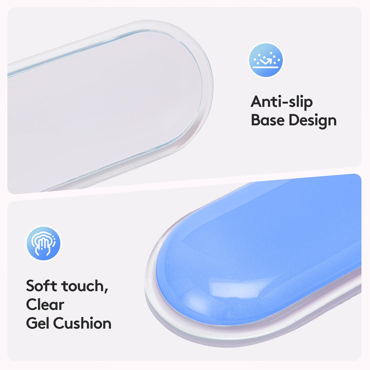 Ergonomic Gel Wrist Rest Set – Keyboard and Mouse Support Pad with Soft Cushioning for Office, Work, Gaming, and Study – Anti-Slip Base, Comfortable Design (Blue)