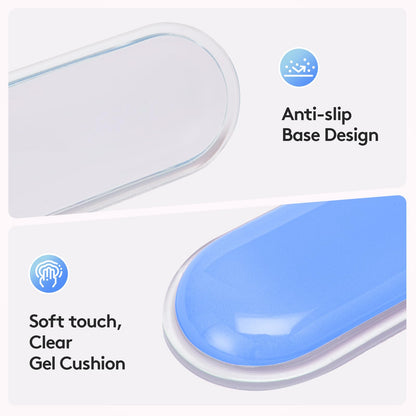 Ergonomic Gel Wrist Rest Set – Keyboard and Mouse Support Pad with Soft Cushioning for Office, Work, Gaming, and Study – Anti-Slip Base, Comfortable Design (Blue)