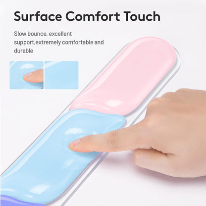 Ergonomic Gel Wrist Rest Set – Keyboard and Mouse Support Pad with Soft Cushioning for Office, Work, Gaming, and Study – Anti-Slip Base, Comfortable Design (Purple-Blue-Pink)